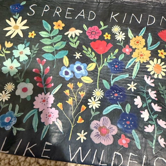 NATURAL LIFE Black Floral Pouch - Picture 2 of 5